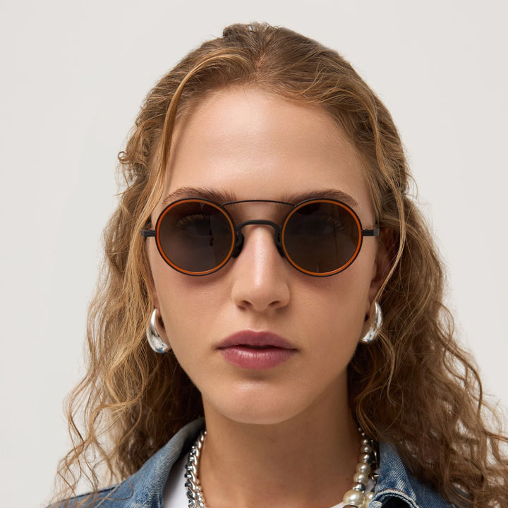 Vanity Effect Lucas-2 Sun Matte Black/orange Güneş Gözlüğü